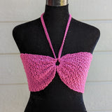 Bandeau Crochet Top - Rose