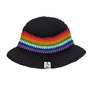 Black & Rainbow Bucket Hat