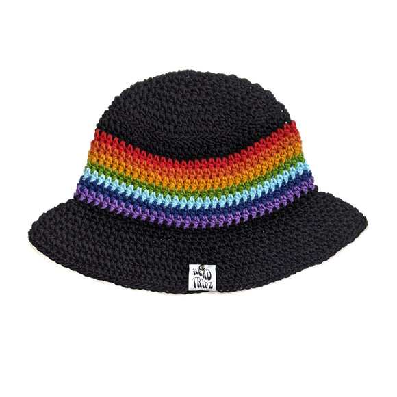Black & Rainbow Bucket Hat