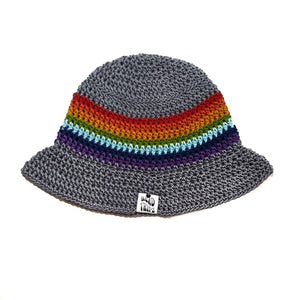 Charcoal & Rainbow Bucket Hat