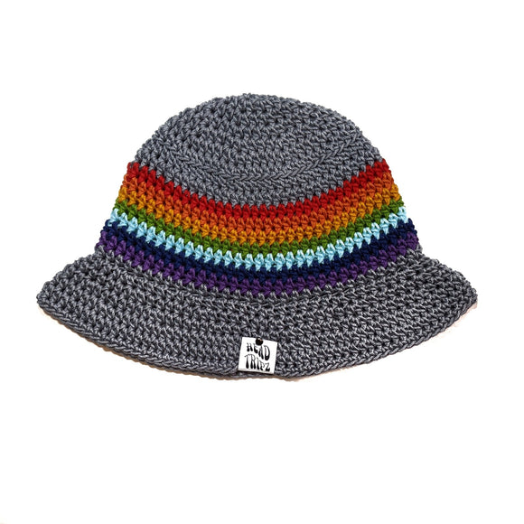 Charcoal & Rainbow Bucket Hat