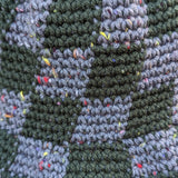 Checkered Bucket Hat - Dark Gray Tweed & Deep Forest Green