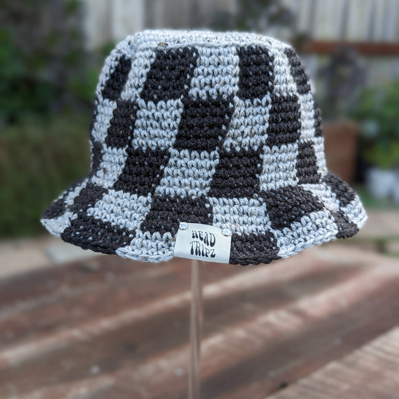 Checkered Light Gray Tweed & Charcoal Gray