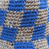 Checkered Bucket Hat - Taupe Tweed & Lapis