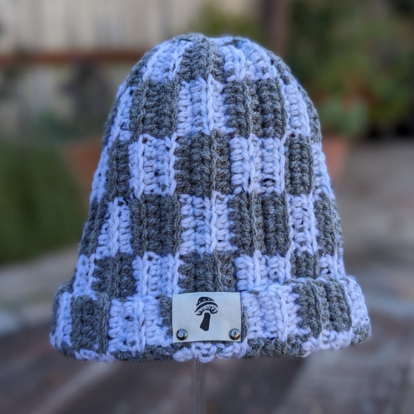 Checkered Solid True Gray & White Tweed