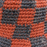 Checkered Bucket Hat - Walnut Tweed & Tangerine