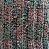 Checkered Double Tweed Fisherman Beanie - Camo & Walnut
