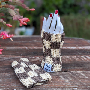 Hand Warmers - Checkered Walnut Tweed & Heather