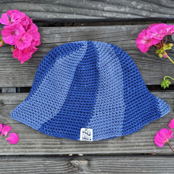 Swirl Bucket Hat - Navy & Denim