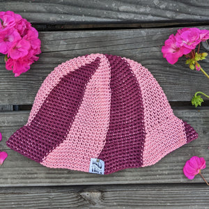 Swirl Bucket Hat - Pink & Beets