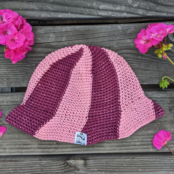Swirl Bucket Hat - Pink & Beets