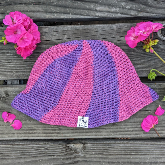 Swirl Bucket Hat - Purple & Rose