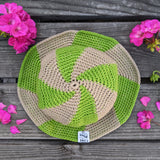 Swirl Bucket Hat - Grass & Taupe