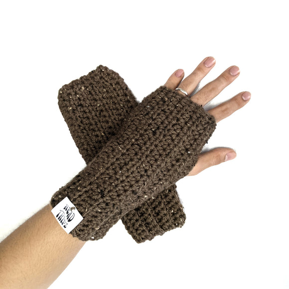 Wrist Warmer - Brown Tweed