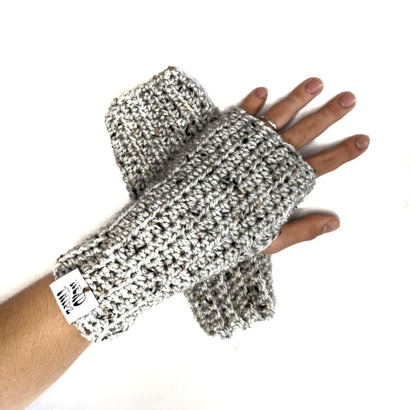 Wrist Warmer - Gray Tweed