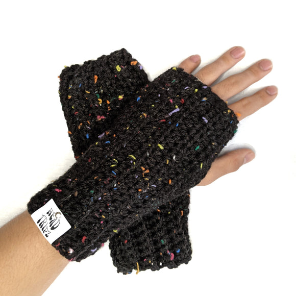 Wrist Warmer - Black Tweed