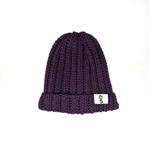 Ribbed Beanie- Amethyst