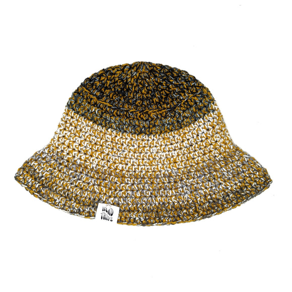Black Marble with Yellow Yarn - Double Stitch - Soft Acrylic Yarn