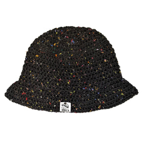 Black Tweed Bucket Hat
