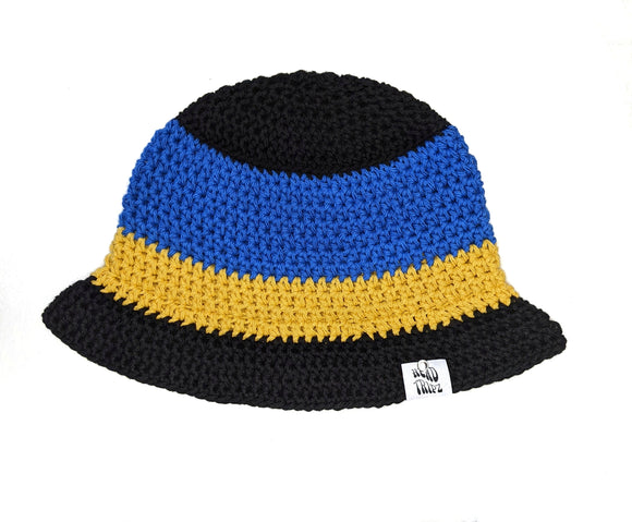 Black, Blue and Yellow - Cotton Bucket Hat