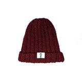 Ribbed Beanie- Burgandy