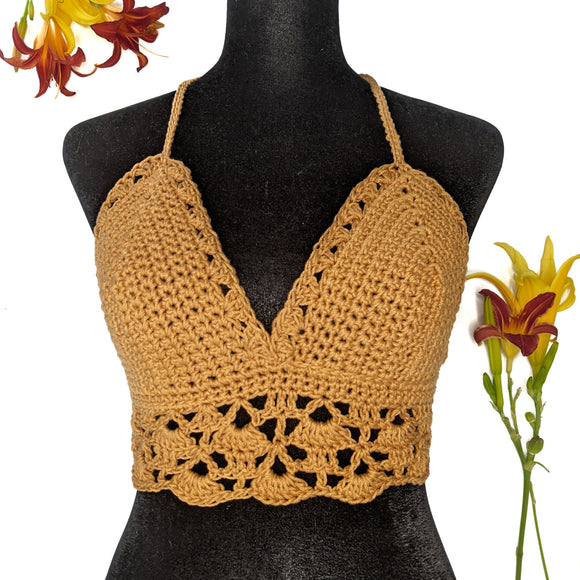 Camel - Boho Bralette