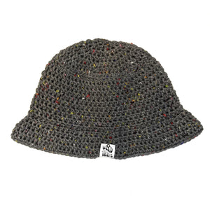 Charcoal Gray Tweed Bucket Hat