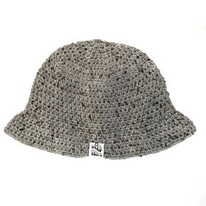 Classic Gray Tweed Bucket Hat