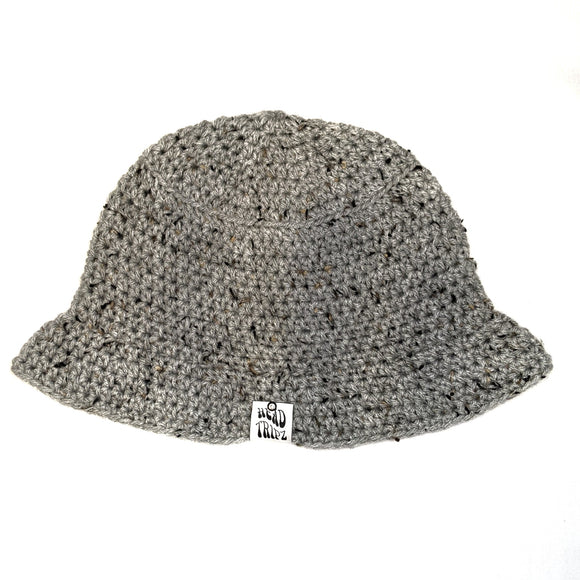 Classic Gray Tweed Bucket Hat