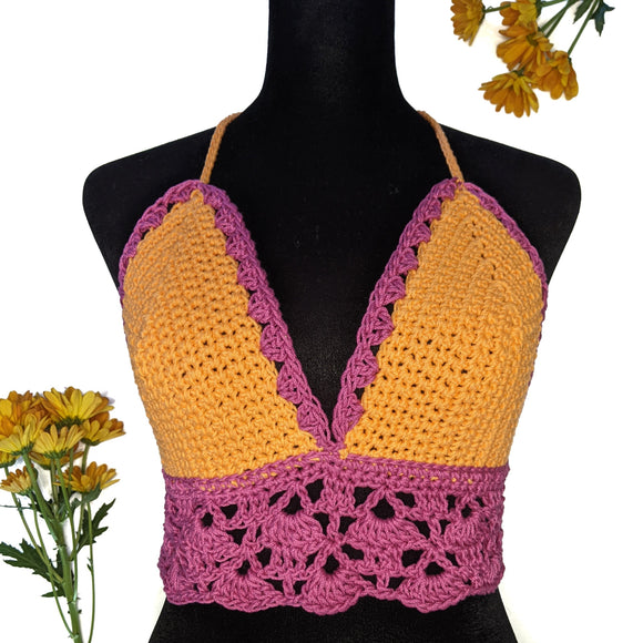 Creamsicle & Rose Two Tone Boho Bralette