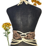 Ecru & Cafe Au Lait Two Tone Boho Bralette