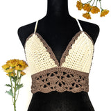Ecru & Cafe Au Lait Two Tone Boho Bralette