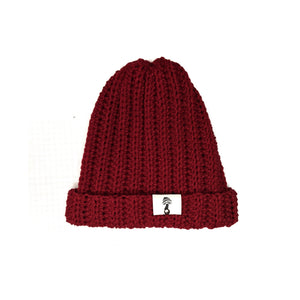 Ribbed Beanie- Garnet