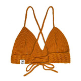 Gold Bralette  with Cross Tie Back