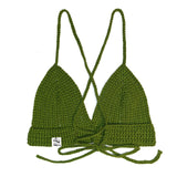 Grass Bralette with Cross Tie Back