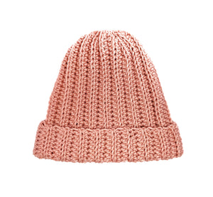 Ribbed Beanie - Blush