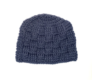 Basket Weave Beanie - Slate Gray