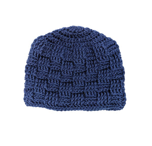 Basket Weave Beanie - Navy