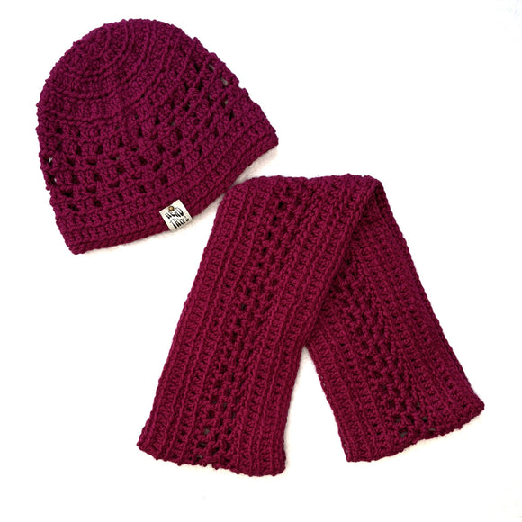 Scarf Set - Dark Red
