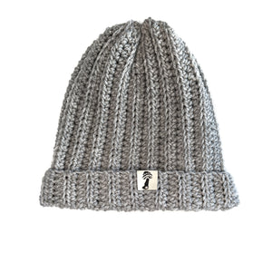 Ribbed Beanie - Gray