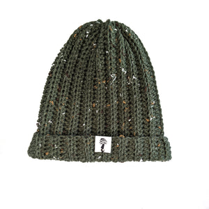 Ribbed Beanie - Olive Tweed