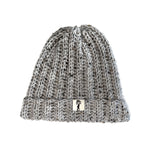 Ribbed Beanie - Gray Tweed
