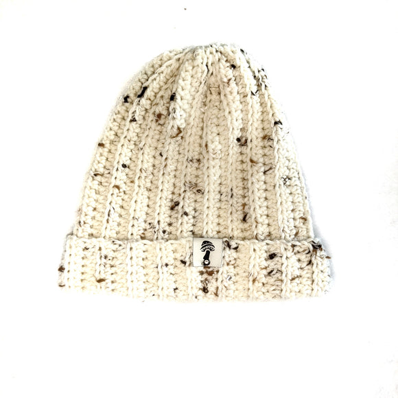 Ribbed Beanie - Aran Tweed