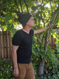 Ribbed Beanie - Olive Green