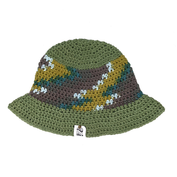 Olive w/ Green Camo - Cotton Bucket Hat