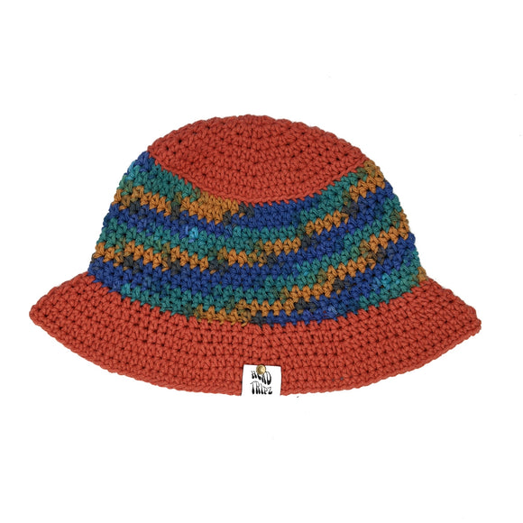 Orange w/ Blue Camo - Cotton Bucket Hat