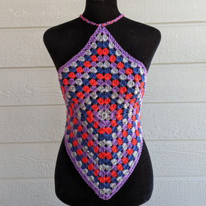 Purple Haze - Granny Square Halter Top