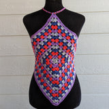 Purple Haze - Granny Square Halter Top