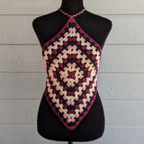 Razzberry - Granny Square Halter Top