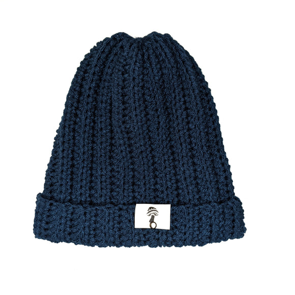 Ribbed Beanie- Sapphire